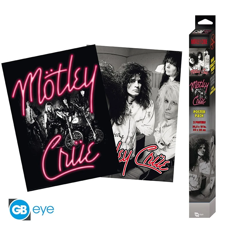 Mötley Crüe - Set 2 Chibi Posters - Neon and Straightjackets (52x38)